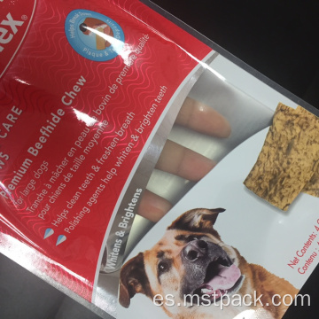 Polla de cremallera desmetalizada para comida para perros